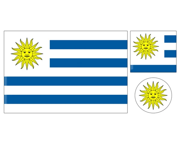 Uruguay icons set — Stockfoto