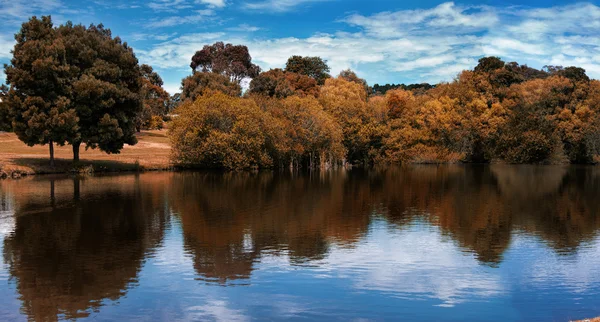 Vista Lago no outono — Fotografia de Stock