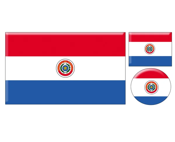 Zestaw ikon Paragwaju — Zdjęcie stockowe