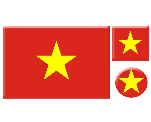 Vietnam icons set — Stockfoto