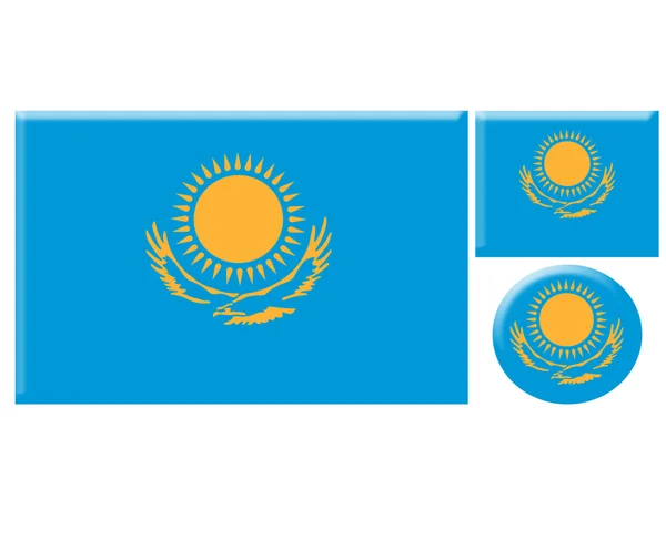 Set di icone kazakhstan — Foto Stock