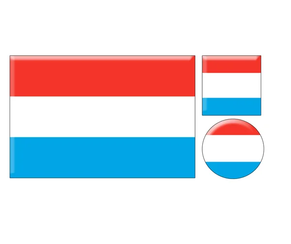 Люксембург набір іконок — стокове фото