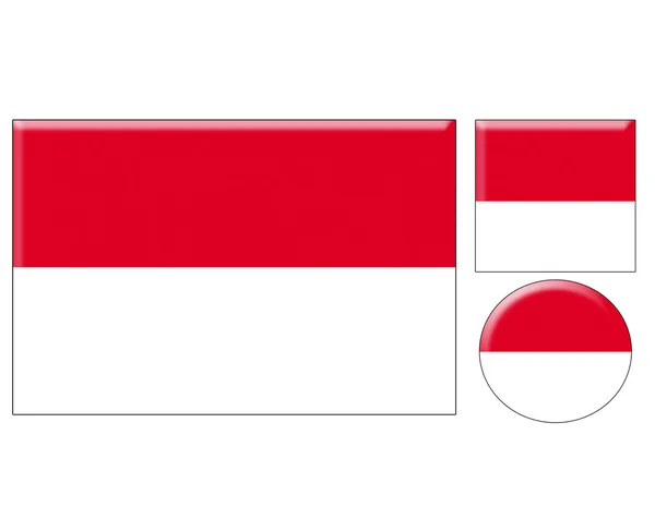 Zestaw ikon Indonezja — Zdjęcie stockowe