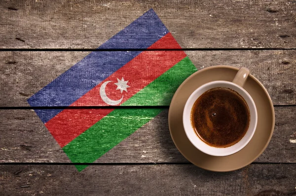 Bandera de Azerbaiyán con café —  Fotos de Stock
