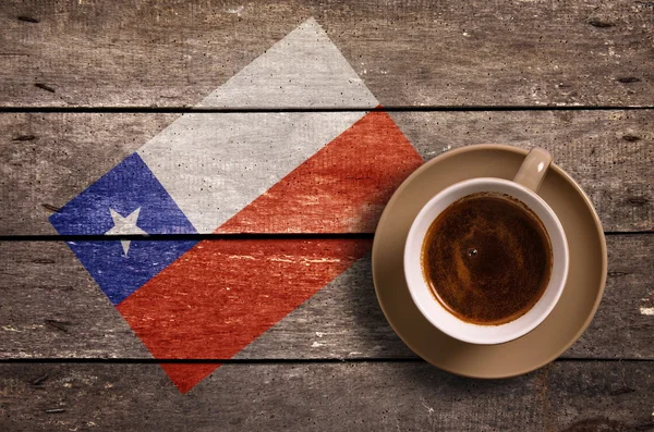 Chile flag with coffee — Stock Photo, Image