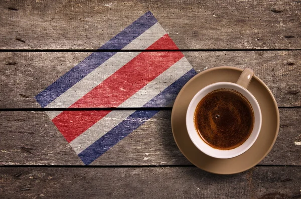 コーヒー コスタリカの旗 — ストック写真