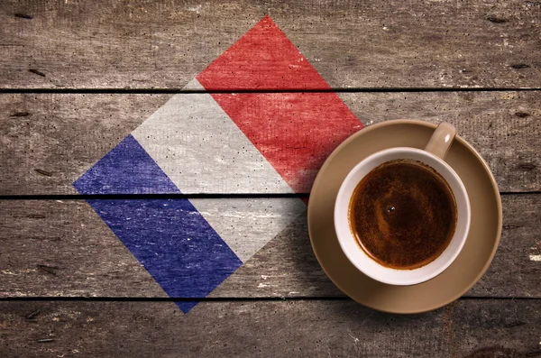 France flag with coffee — Stock Photo, Image