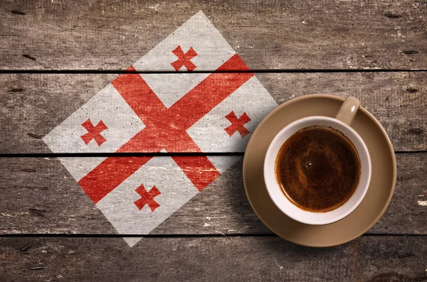 Bandera de Georgia con café —  Fotos de Stock