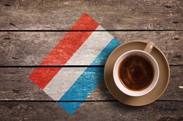 コーヒーとルクセンブルクの国旗 — ストック写真