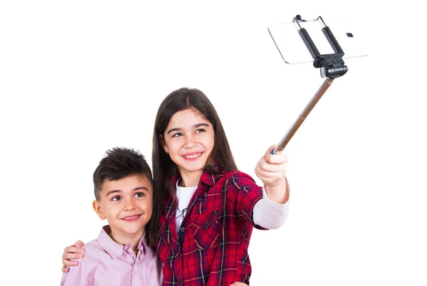 Children doing selfie — Stock Photo, Image