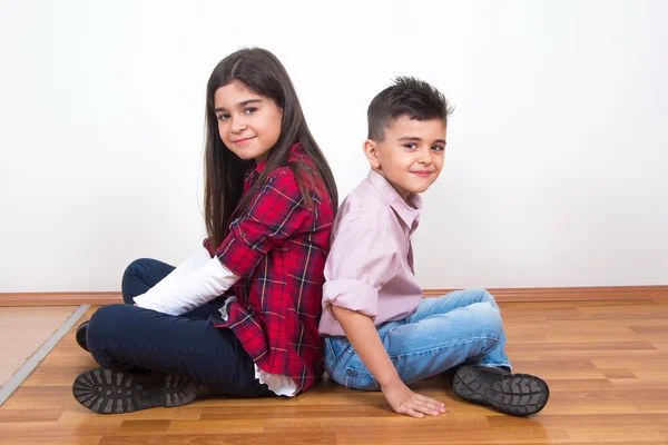 Happy brother and sister — Stock Photo, Image