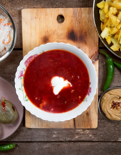 Gezonde rode biet soep — Stockfoto