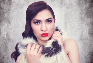 Vintage bir görünüm Bayan