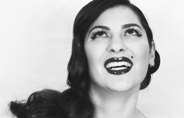 Vintage bir görünüm Bayan