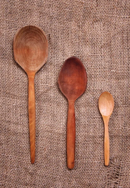 Wooden mixing spoons — Stock Photo, Image