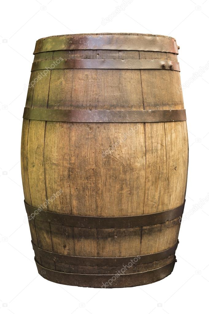 Wooden Barrel. Isolated.