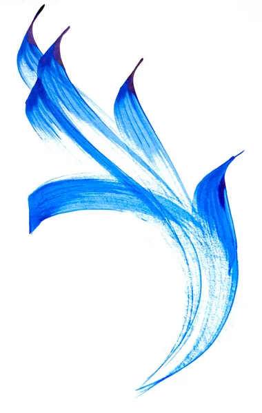 mavi soyut mürekkep darbeleri izole edildi