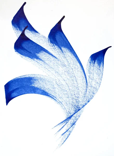 mavi soyut mürekkep darbeleri izole edildi