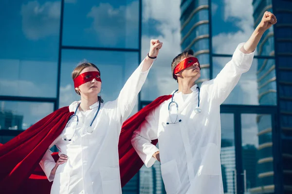 determined doctors super heroes are ready to work.