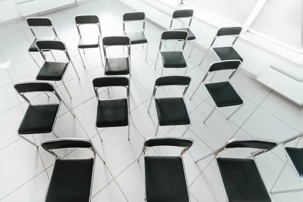 Üst Manzara. Boş bir konferans odası. kopyalama alanı olan fotoğraf