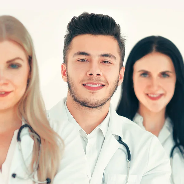 Close-up, um grupo de médicos de pé juntos — Fotografia de Stock