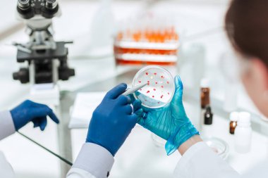 Dikiz aynası. Bilim adamlarının elindeki petri kabı virologların elinde..