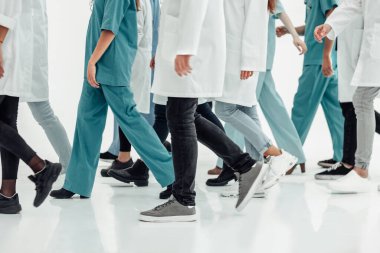 background cropped image of medical center staff standing together clipart