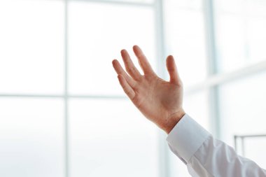 Kopyalama alanında bir iş adamının görüntüsü .