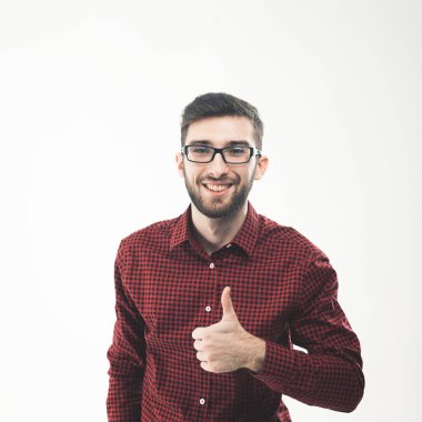 Başarılı bir yönetici el hareketi yapıyor.