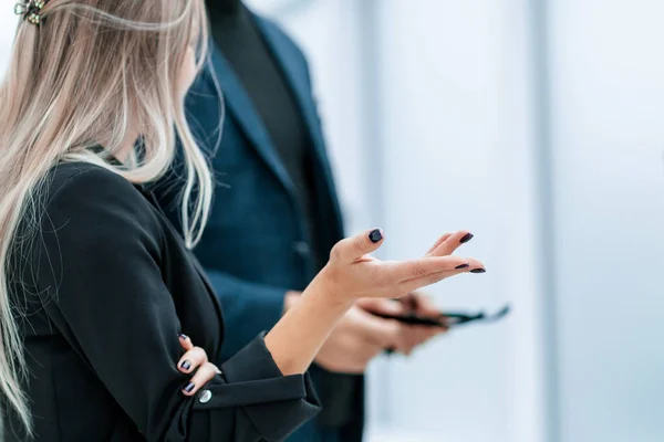 De cerca. el grupo de trabajo encargado de las cuestiones comerciales — Foto de Stock