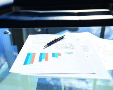 Finans ve iş renk çizelge ve grafik tablo