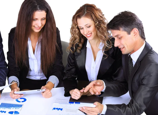 Group of business people working. Isolated on white background. — Stock Photo, Image