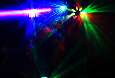 disko. lazer gösterisi.