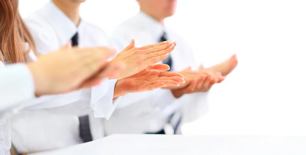 Taps kezek üzletemberek részlete. üzleti szeminárium koncepció — Stock Fotó