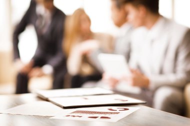 görüntü arka planı iletişim çalışma ekibi ile iş belgelerinin