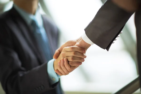 Businessman shaking hands to seal a deal with his partner — Stock Photo, Image