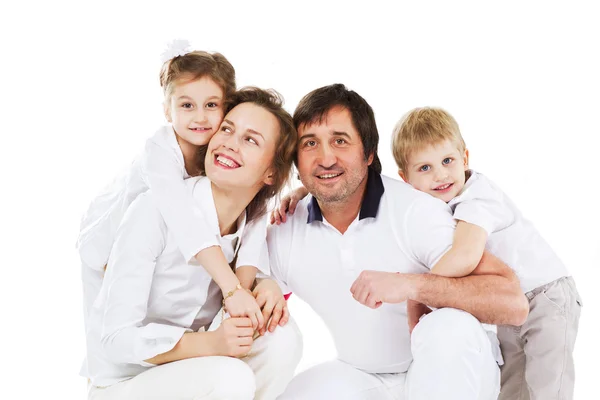Kind, happy family relaxing at home. — Stock Photo, Image