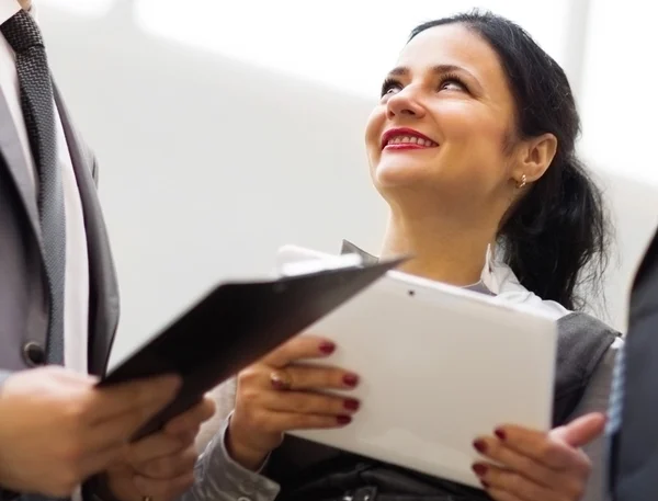 Image of a business team discussing the latest financial results — Stock Photo, Image