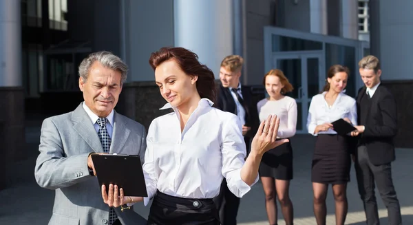 Business, tecnologia e concetto di ufficio — Foto Stock