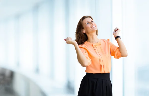 Young, attractive, successful business woman — Stock Photo, Image