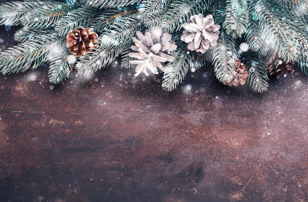 Christmas holidays background with snow.