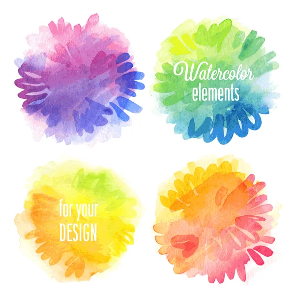 Vector Watercolor design elements. — Stock Vector