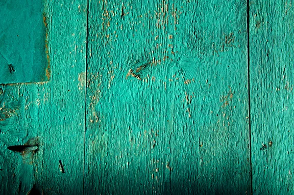 Background of green painted old wooden planks — Stock Photo, Image