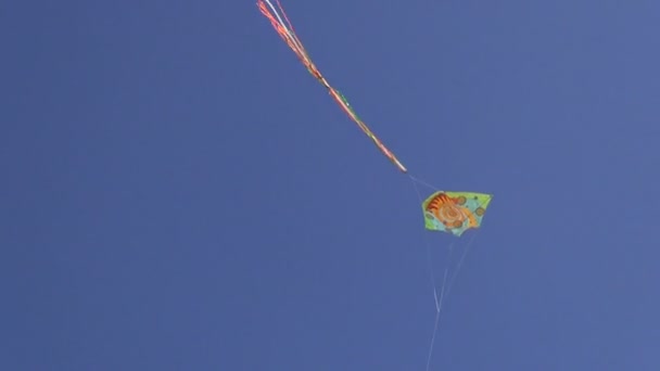 Cerf-volant volant haut dans le ciel  