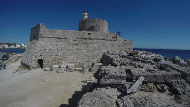 Крепость на острове Родос, 4K — стоковое видео