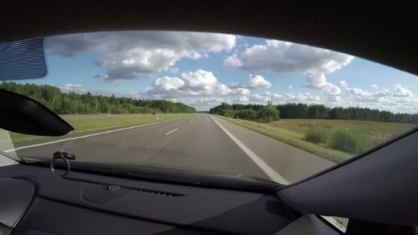 Vista a través de la ventana del coche, 4K — Vídeos de Stock