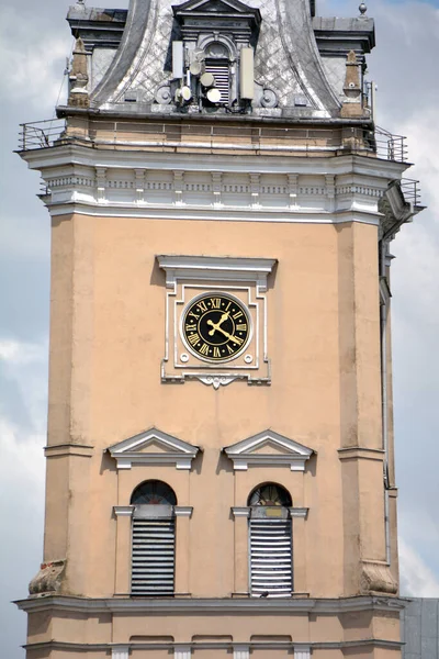 Reloj Campanario Histórico Iglesia Lithiania —  Fotos de Stock