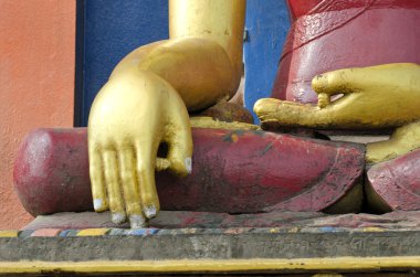 Katmandu, nepal Buda heykelinin altın eller
