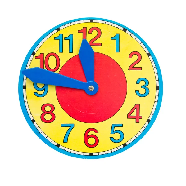 Beautiful colorful clock dial clock-face on white — Stock Photo, Image