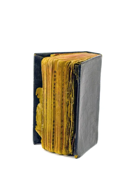 Antiguo libro de oraciones usado aislado en blanco — Foto de Stock
